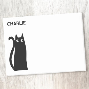 Zwarte Kitty Kat Gepersonaliseerd Post-it® Notes