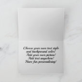 Zwarte Kitty Kat Kute Aanpasbare Kaart (Binnen)