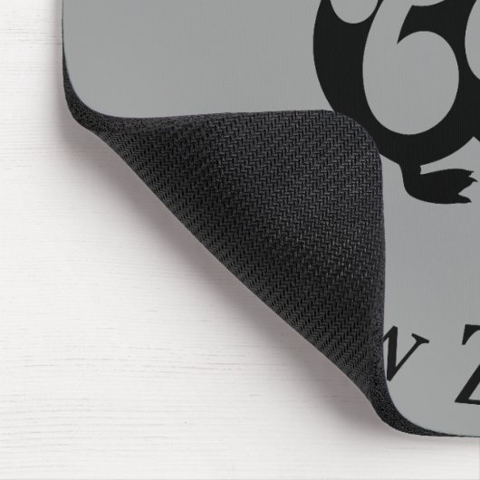 Zwarte KIWI met Koru Muismat (Hoek)