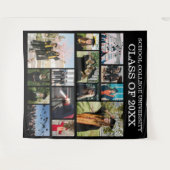 Zwarte klasfoto-collage wandkleed (Voorkant (horizontaal))