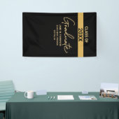 Zwarte klasse Afstuderen afstuderen Spandoek (Beurs)