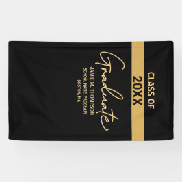 Zwarte klasse Afstuderen afstuderen Spandoek