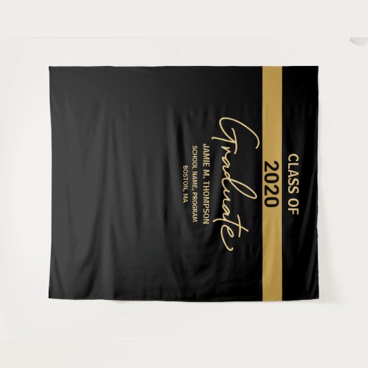 Zwarte klasse van 2020 Afstuderen afstuderen Wandkleed (Voorkant (horizontaal))