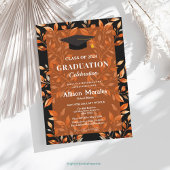 Zwarte Klasse van 2024 Afstuderen terracotta blade Kaart