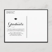 Zwarte Klasse van 2025 Photo Collage Afstuderen Aankondigingskaart (Achterkant)