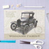 Zwarte Klassieke Auto Tissuepapier Jaren 20 (Craft)