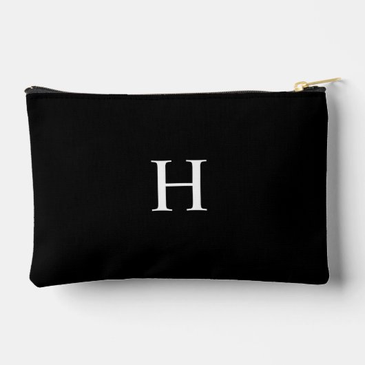 Zwarte Klassieke Elegante Monogram Etui (Achterkant)