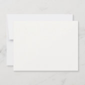Zwarte Klassieke Pootafdruk Briefpapier Notitiekaa Kaart (Achterkant)