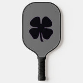 Zwarte Klaver grijze pickleball paddle carbon (Voorkant)