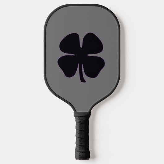 Zwarte Klaver grijze pickleball paddle carbon (Voorkant)