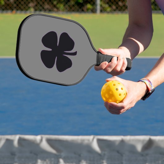 Zwarte Klaver grijze pickleball paddle carbon (Insitu)