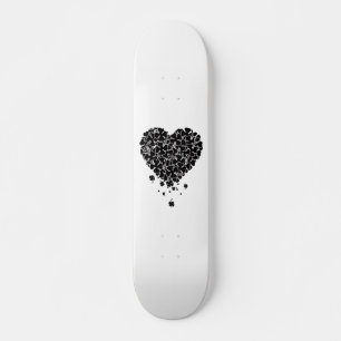 Zwarte Klaver Hart Persoonlijk Skateboard