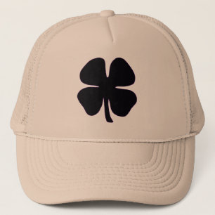 Zwarte klaver khaki schuim truckerhoed trucker pet