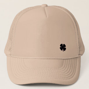 Zwarte klaver khaki schuim truckerhoed trucker pet