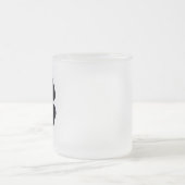 Zwarte Klaver matglas mok (Center)