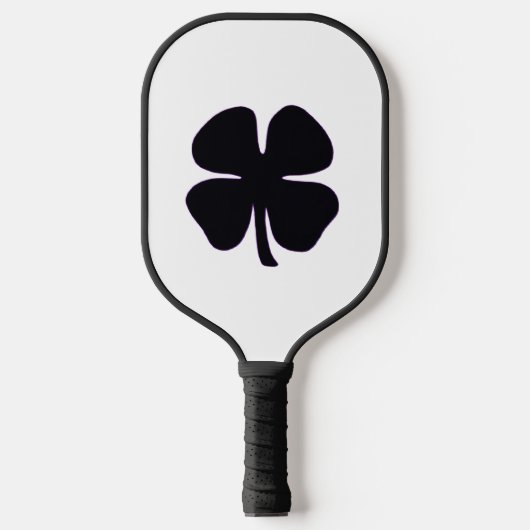Zwarte Klaver pickleball paddle (Voorkant)