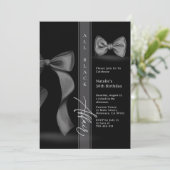 Zwarte kleding Coquette strik das Formeel gebeuren Kaart (Staand voorkant)