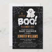 Zwarte kleine boe bijna te wijten spookjongen baby kaart (Voorkant)