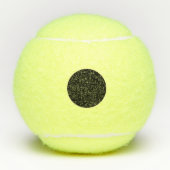 Zwarte kleine cirkelafbeelding Logo gedrukt Penn  Tennisballen (Voorkant)