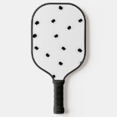 Zwarte kleine gaten op wit pickleball paddle (Voorkant)