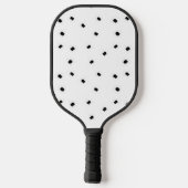 Zwarte kleine gaten op wit pickleball paddle (Achterkant)