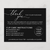 Zwarte Kleine Zakelijke Tumbler Beker Verzorgingsi Flyer (Voorkant)