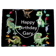 Zwarte kleur Achtergrond Dinosaurus Verjaardagsfee