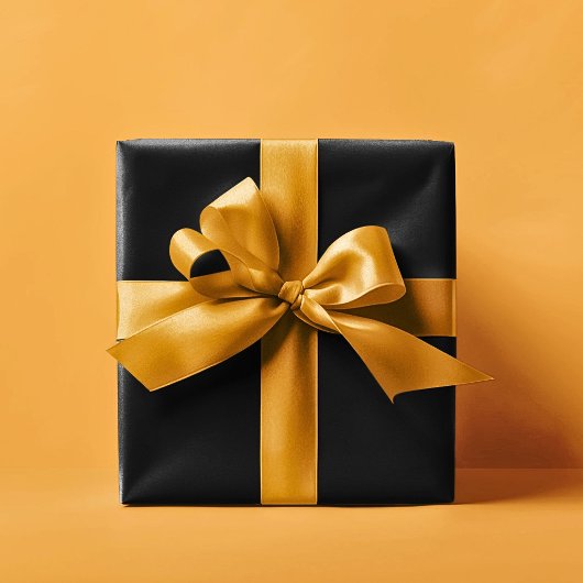 Zwarte Kleur Bruiloftsshower Cadeau Cadeaupapier