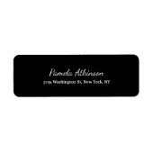 Zwarte kleur Creatieve handschriftafbeelding Etiket (Voorkant)