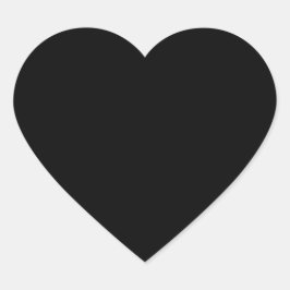 Zwarte Kleur Hart Sticker