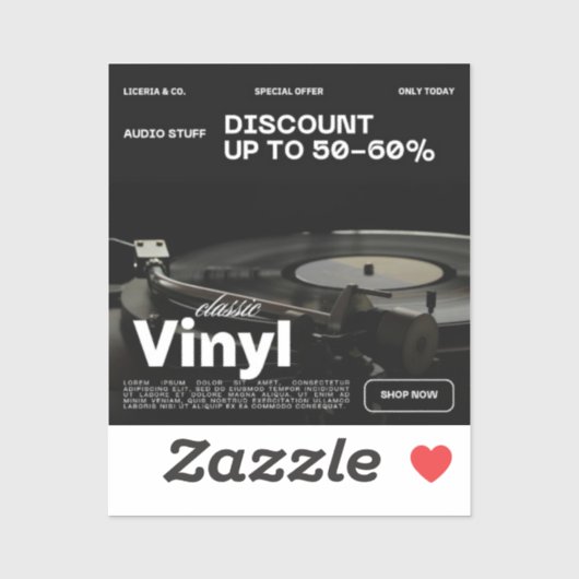 ZWARTE KLEUR IN aangepaste gesneden vinyl Sticker (Vel)