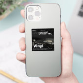 ZWARTE KLEUR IN aangepaste gesneden vinyl Sticker (Telefoon)