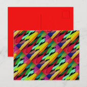 Zwarte kleur met kunstontwerp in het midden briefkaart (Voorkant / Achterkant)