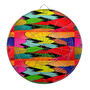 Zwarte kleur met kunstontwerp in het midden dartbord