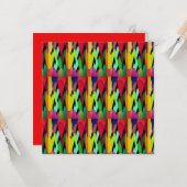 Zwarte kleur met kunstontwerp in het midden kaart (Voorkant / Achterkant in situ)