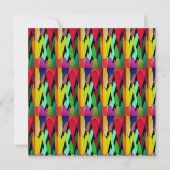 Zwarte kleur met kunstontwerp in het midden kaart (Voorkant)
