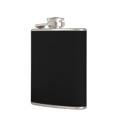 Zwarte kleur Plain Pitch Black Background Space Heupfles (Links)