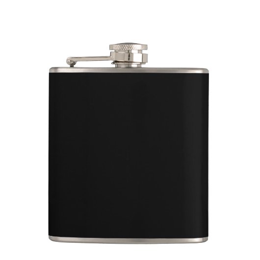 Zwarte kleur Plain Pitch Black Background Space Heupfles (Voorkant)