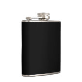 Zwarte kleur Plain Pitch Black Background Space Heupfles (Rechts)