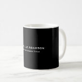 Zwarte kleur Professional Plain Modern Koffiemok (Voorkant rechts)