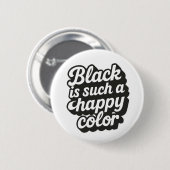 Zwarte kleur ronde button 5,7 cm (Voorkant /achterkant)