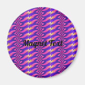 Zwarte kleur Tekst Cirkel magneet (Voorkant)