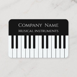 Zwarte kleur voor muziekinstrumenten visitekaartje