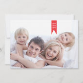 zwarte-kleurenfotokaart voor de zwarte-dasfamilie feestdagenkaart (Achterkant)