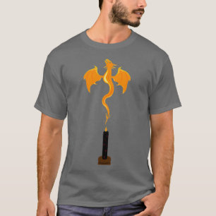 Zwarte kleurenmagische kaars met alchemiesymbolen  t-shirt