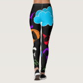 Zwarte kleurige leggings (Achterkant)