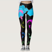 Zwarte kleurige leggings (Voorkant)