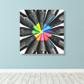 Zwarte kleurpotloden canvas afdruk (Insitu (Houten vloer))