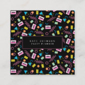 Zwarte kleurrijke 80-inch retroflectorpanner vierkante visitekaartje (Voorkant)