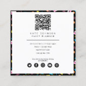 Zwarte kleurrijke 80-inch retroflectorpanner vierkante visitekaartje (Achterkant)